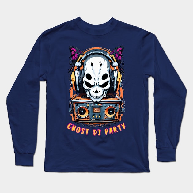 Haloween ghosts music Long Sleeve T-Shirt by DTG Pro